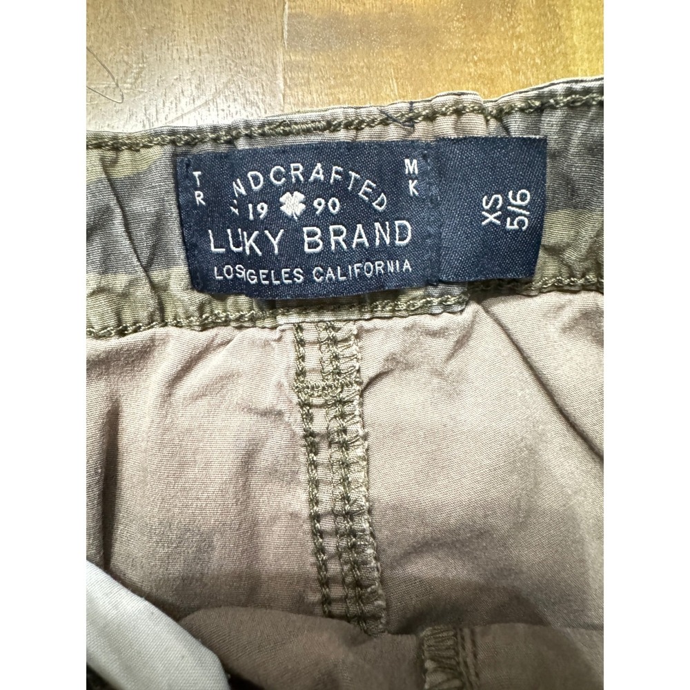 Lucky Brand Boys Camo Cargo Shorts Green Military Print Size 5 6 - Picture 4 of 5
